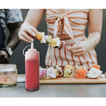 Durable Katfort Squeeze Bottles for Sauces - 2 Pack