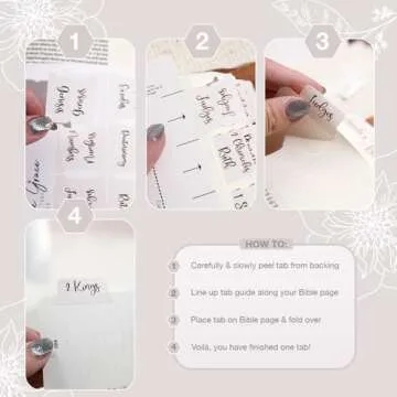 Idyllic Grace Bible Tabs with Bronze Foil - 90 Durable Tabs