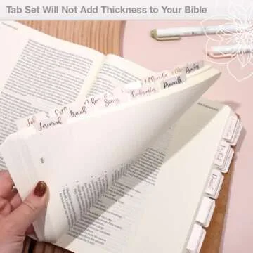 Idyllic Grace Bible Tabs with Bronze Foil - 90 Durable Tabs