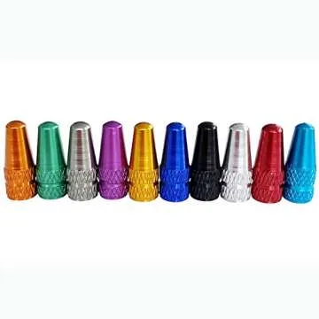 Winorda 40 Pieces 10 Colors Bike Tire Valve Stem Caps Aluminum French Bicycle Air Tire Caps Bike Valve Caps Presta Valve Caps Alloy