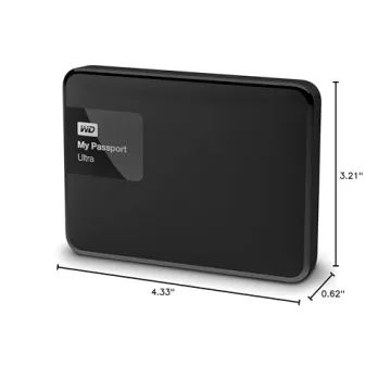 WD My Passport Ultra 1TB Portable Hard Drive for Backup