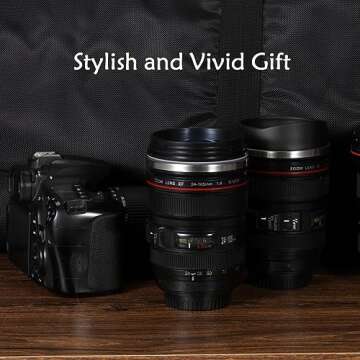 DEEXITO Camera Lens Coffee Mug - Unique Gift for Photographers