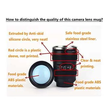 DEEXITO Camera Lens Coffee Mug - Unique Gift for Photographers