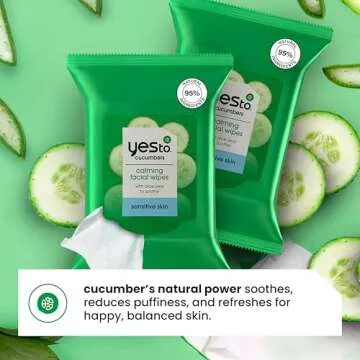 Yes To Sensitive Facial Cleansing Wipes - Natural Makeup Remover