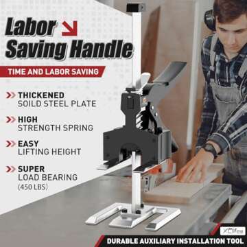 XClifes Labor-Saving Handle 2 Pack, 12 in Construction Jack, Wall Tile Locator, Multi-Function Heigh...