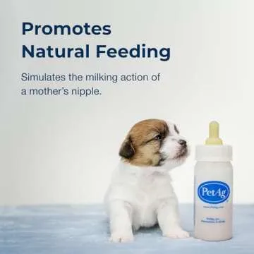 PetAg Nurser Bottle - 2 oz - Promotes The Natural Feeding of Liquids - Designed for Small Animals - Durable & Easy to Clean