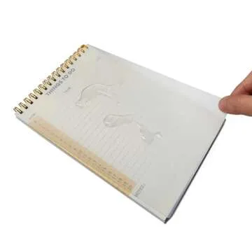 iCsapr Undated To-Do List Notepad（5.5"×8.5"）Spiral Bound Daily Planner with Checklist, Notes - 50 Sheets - Ideal for Work, Home, School - beige, PP Cover & Backboard