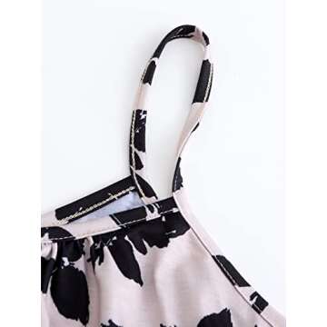 Plus Size Tank Tops for Women Camisoles Cami Dress Loose Fit Sleeveless Flowy Spaghetti Strap Summer Boho Floral (Pink Floral,4X)