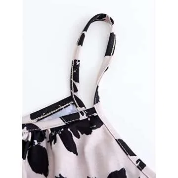 Plus Size Tank Tops for Women Camisoles Cami Dress Loose Fit Sleeveless Flowy Spaghetti Strap Summer Boho Floral (Pink Floral,4X)