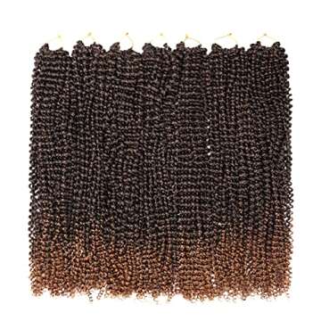 Dorsanee Ombre Brown Passion Twist Hair 24 Inch 7 Packs Water Wave Crochet Hair Long Bohemian Curly ...