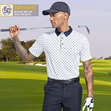 Ephemoca Men's Performance Dry Fit Golf Shirt - Comfort & Style