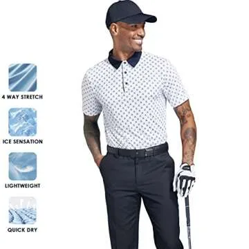 Ephemoca Men's Performance Dry Fit Golf Shirt - Comfort & Style