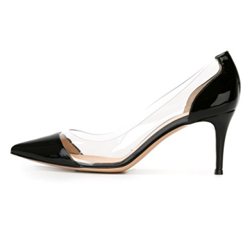 Eldof Women's Elegant Pointed Toe Clear Pumps for Every Occasion