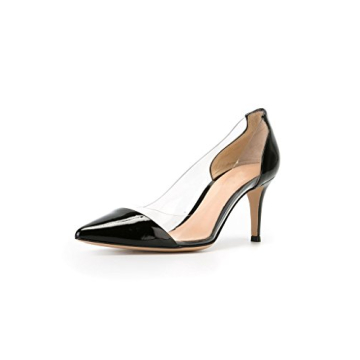Eldof Stylish Pointed Toe Clear Pumps for Women