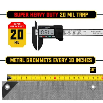 Core Tarps Extreme Heavy Duty 20 Mil Tarp Cover - Ultra Durable & All Weather Protection