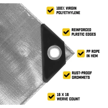 Core Tarps 20 Mil Heavy Duty Tarp - Waterproof & UV Resistant