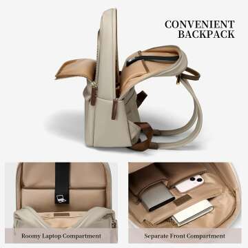 GOLF SUPAGS Slim Backpack for Women, 15.6 Inch