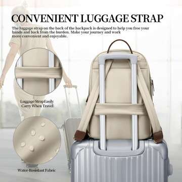 GOLF SUPAGS Slim Backpack for Women, 15.6 Inch