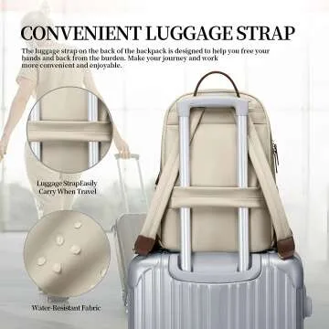 GOLF SUPAGS Slim Backpack for Women, 15.6 Inch