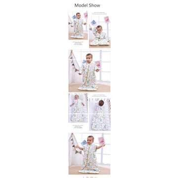 OuYun Organic Cotton Baby Sleeping Bag with Detachable Sleeves