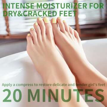 SULADEC Moisturizing Foot Mask with Shea Butter and Goat Milk, Hydrating Foot Masks for Dry Cracked ...