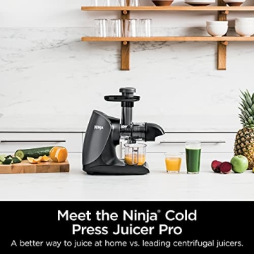 Ninja JC101 Cold Press Juicer for Effortless, Healthy Juicing