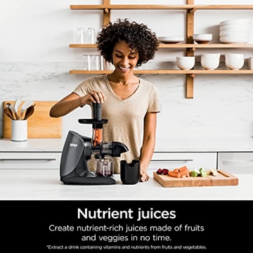 Ninja JC101 Cold Press Juicer for Effortless, Healthy Juicing