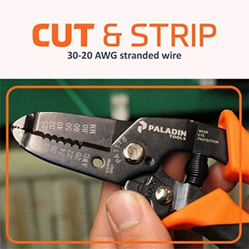 Paladin Tools PA1118 Wire Stripper and Cutter 20-30 AWG