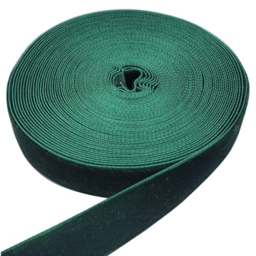 Luxurious Dark Green Velvet Ribbon - 10 Yards of Crafting Elegance