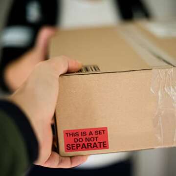 This is a Set Do Not Separate Stickers 1000pcs (Two Rolls of 500 2” x 1” Labels) | Sold as Set Warning Labels for Ecommerce Bundles, Collections, and Gift Sets