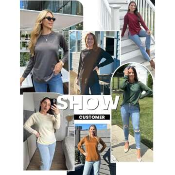 Zeagoo Womens Long Sleeve Shirts for Fall Tunic Tops Business Casual Clothes for Ladies Holiday Sweaters for Women Blouses Basic Shirts 2024 Green L