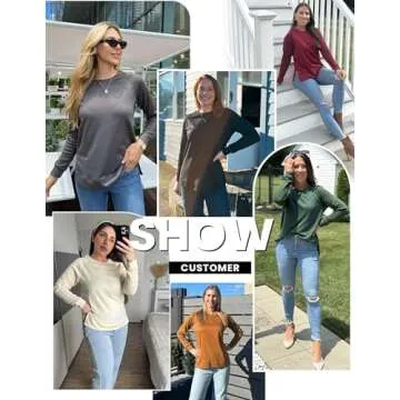 Zeagoo Women’s Stylish Long Sleeve Tunic Top for Fall