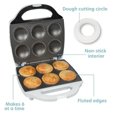 Mini Pie Maker Cooks 6 Small Pies Quickly and Easily