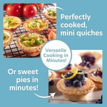 Mini Pie Maker Cooks 6 Small Pies Quickly and Easily
