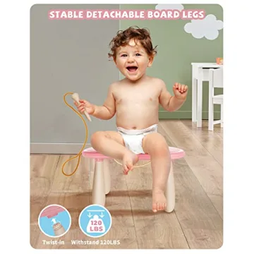 Kikapabi Toys for 1 2 Year Old Girl, Magnetic Drawing Board for Early Learning, Birthday/New Year Gift for Baby Boys, Doodle Board Kids Toddlers 1-3(Pink)