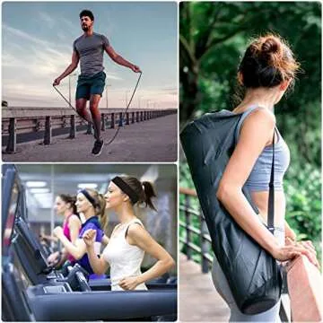 Speed Agility Training Set, Includes 1 Agility Ladder, 4 Steel Stakes, 1 Sports Headband,1 Jump Rope, 10 Disc Cones and Gym Carry Bag - Speed Training Equipment for Soccer Football Basketball (Blue)