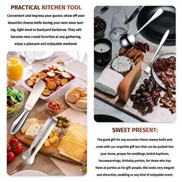 14-Piece Stainless Steel Charcuterie Utensils Set for Cheese and Butter