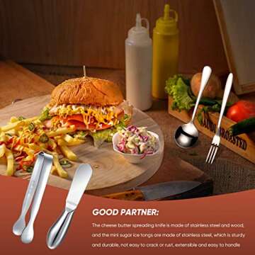 14-Piece Stainless Steel Charcuterie Utensils Set for Cheese and Butter