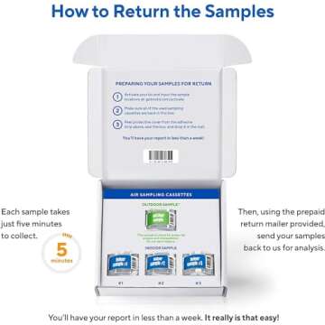 Test Your Air! Professional Quality Mold Test Kit for Home (3 ROOM KIT) - All Fees Included - 1, 2 & 3-Room Test Kits & Refills - Reusable BioVac™ Air Sampler - Full Mold Type & Quantity Analysis