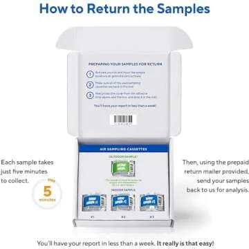 Test Your Air! Professional Quality Mold Test Kit for Home (3 ROOM KIT) - All Fees Included - 1, 2 & 3-Room Test Kits & Refills - Reusable BioVac™ Air Sampler - Full Mold Type & Quantity Analysis