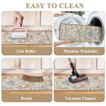 Pauwer Carpet Stair Treads for Wooden Steps Indoor 15 Pack 8" X 30" Peel and Stick Stair Treads Non Slip Staircase Step Treads Reusable Stair Runner Rugs for Dogs, Kids and Elders, Cream Tan