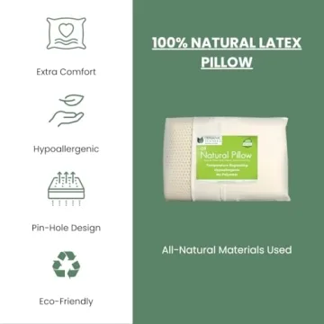 OrganicTextiles Natural Latex Pillow for All Sleepers - GOTS Certified