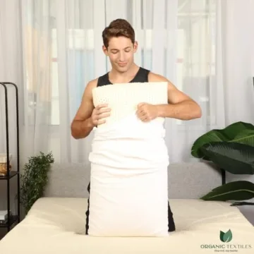 OrganicTextiles Natural Latex Pillow for All Sleepers - GOTS Certified