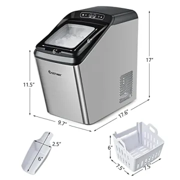 COSTWAY Nugget Ice Maker for Easy Ice Production