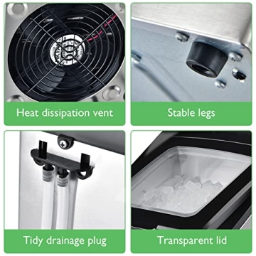 COSTWAY Nugget Ice Maker for Easy Ice Production