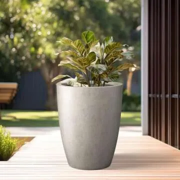 Kante 18.1" Tall Concrete Planter for Home Garden