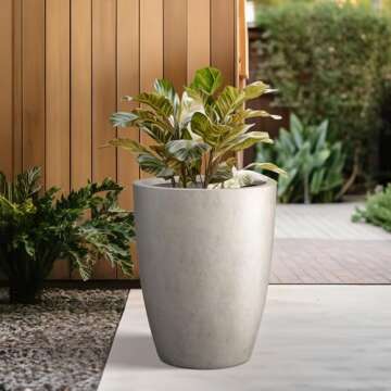 Kante 18.1" Tall Concrete Planter for Home Garden