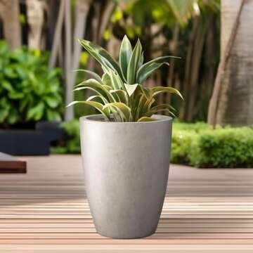 Kante 18.1" Tall Concrete Planter for Home Garden