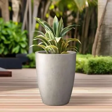 Kante 18.1" Tall Concrete Planter for Home Garden