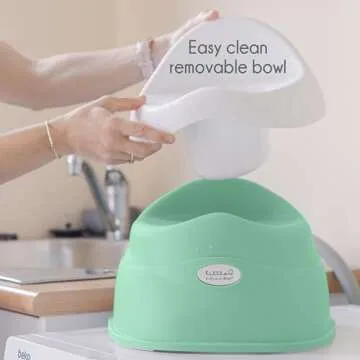 Little Chicks Easy-Clean Toddler Toilet Training Potty Chair with Built-in Splash Guard, Slip-Resistant Base, and Removable Bowl - Perfect Size Kids Potty for Toddlers 18 Months & Above